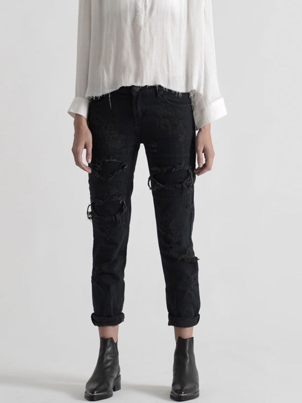NWT One Teaspoon Awesome Baggies Low Waist Straight Leg Denim Jeans Fox Black 27